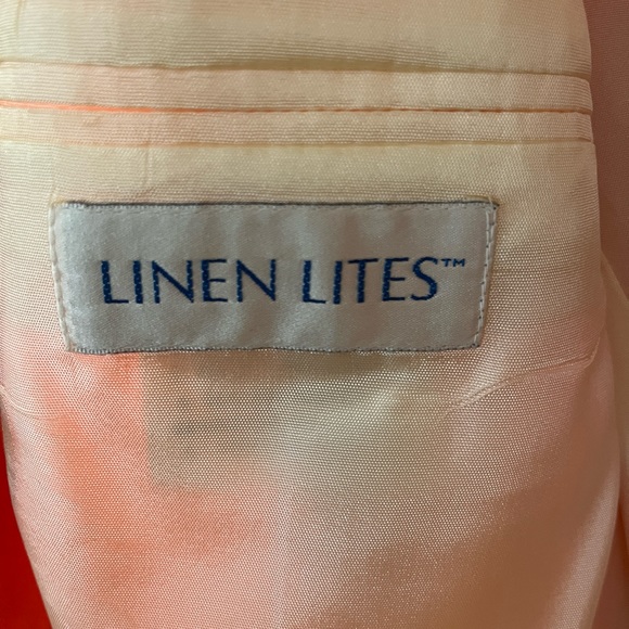 Mens Orange Spring Jacket Rayon/Linen - Picture 5 of 7